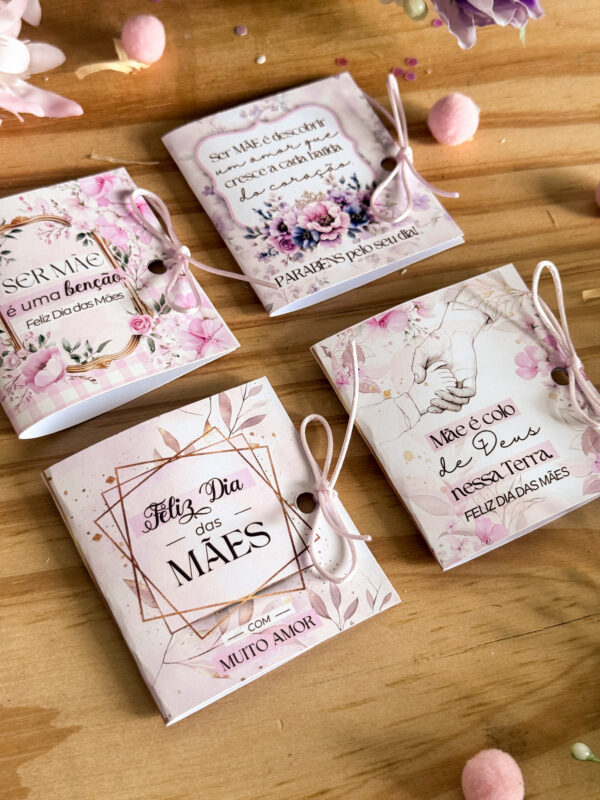 Card Dobrável 7cmx13cm Dia das Mães