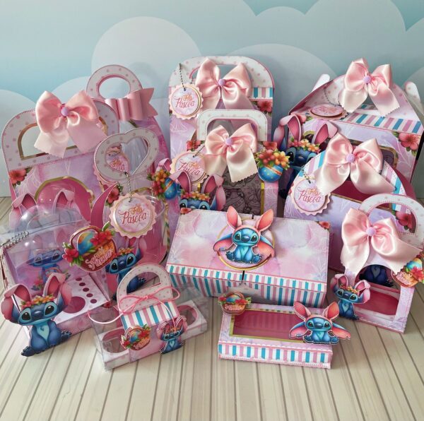 Kit Digital Páscoa Stitch Rosa