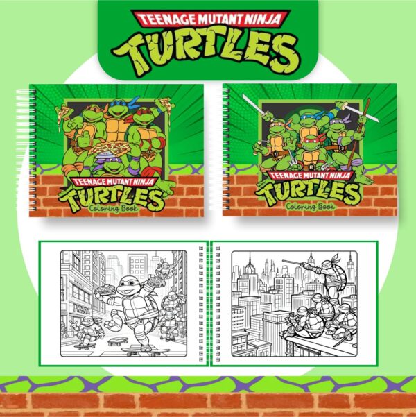 Livro de Colorir Tartarugas Ninjas