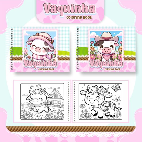 Livro de Colorir Vaquinha Cute