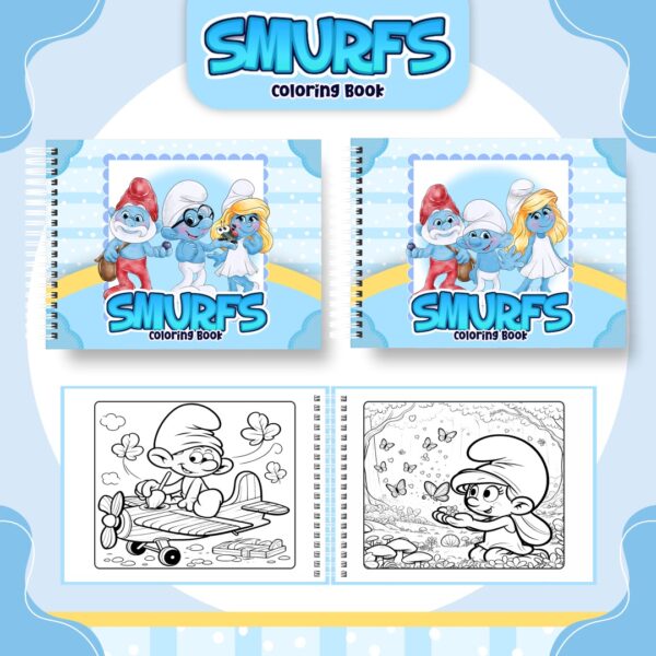 Livro de Colorir Fundo do Smurfs
