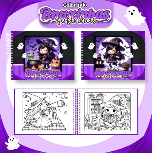 Livro de Colorir Bruxinhas Fofinhas