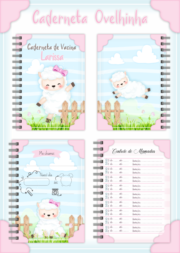 Combo Encadernação Infantil Ovelhinha