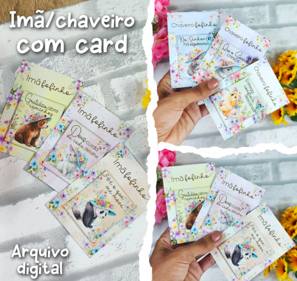 Card Imã / Chaveiro Fofinho