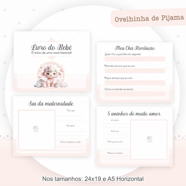 Combo Encadernação Infantil  Ovelhinha de Pijama - Image 8
