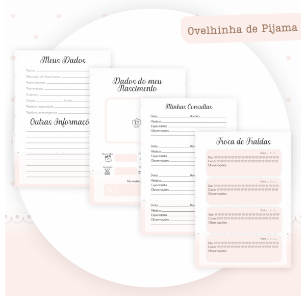 Combo Encadernação Infantil  Ovelhinha de Pijama - Image 9