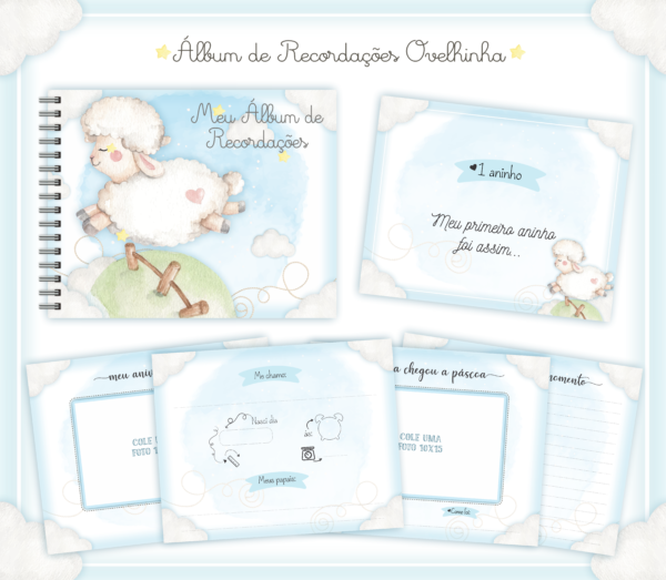Combo Encadernação Infantil Ovelhinha - Image 3