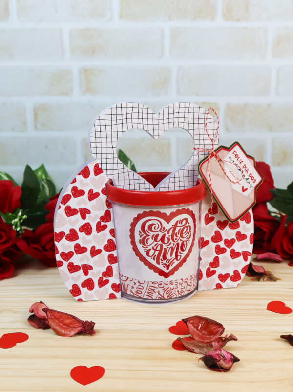 Suporte Caneca Acrílica Dia dos Namorados